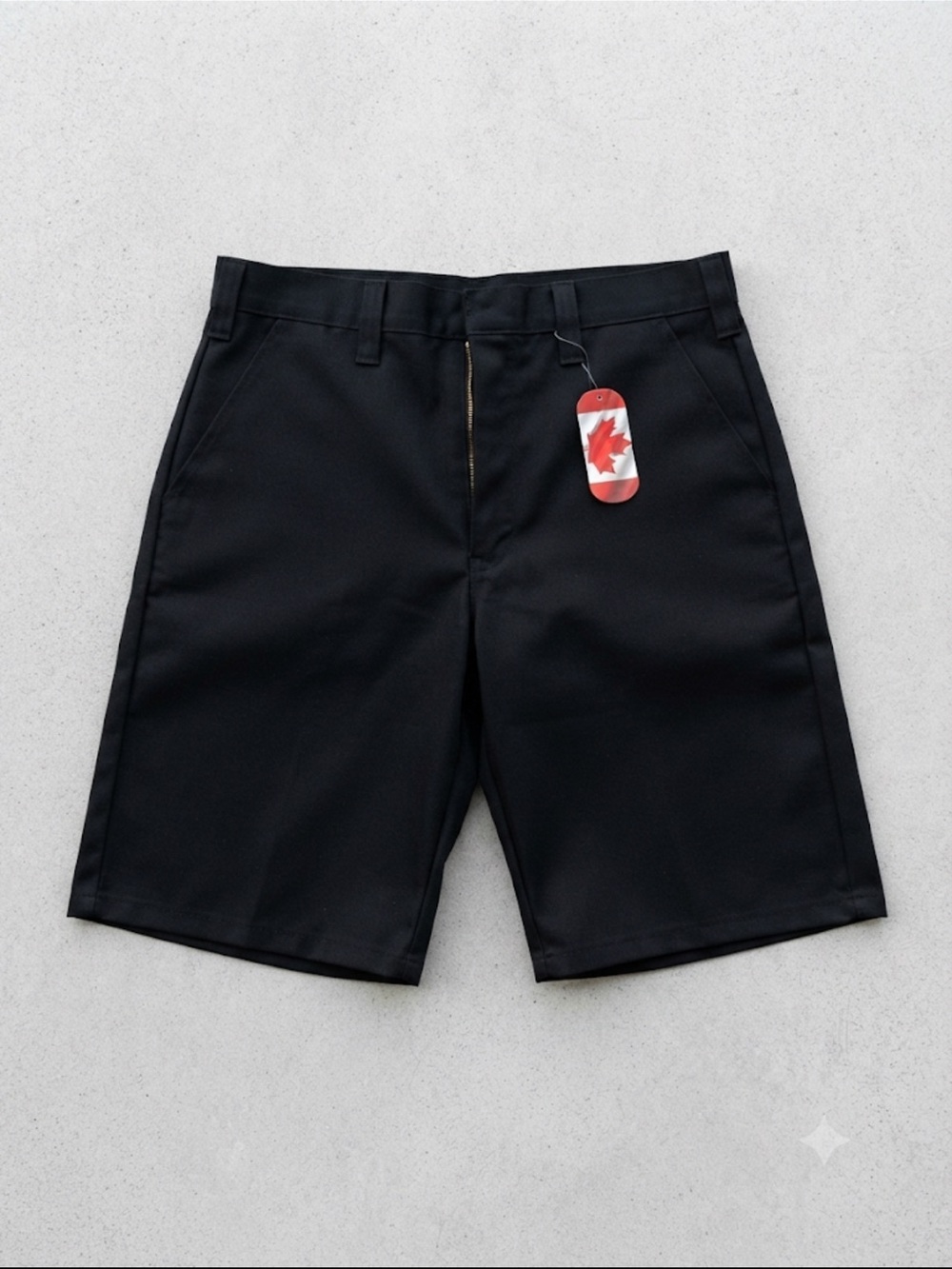 Men's Black Flat-Front Performance Shorts